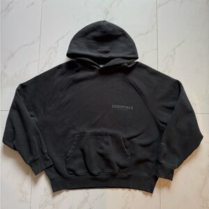 Essentials Black Hoodie for Men